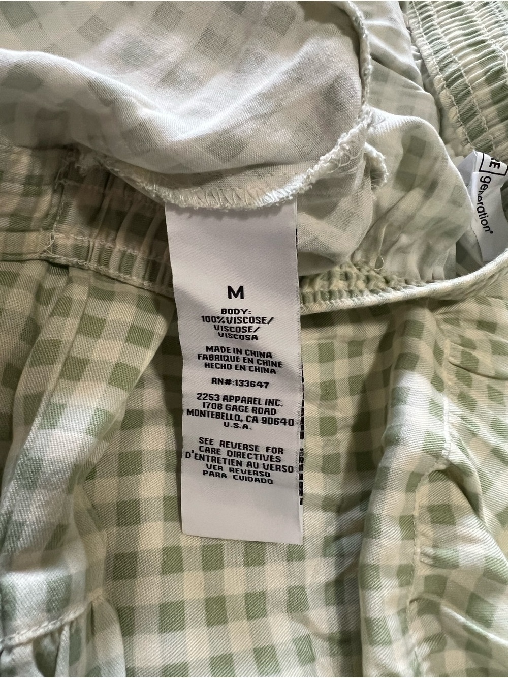 RE generation M Green White Gingham Tiered Button Front Midi Skirt - Picture 4 of 5